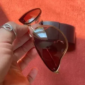Y2K Prada gold brown butterfly Sunglasses 5AK6S1  with case PRADA Butterfly Gold Sunglasses for Women for sale | eBay main image 3